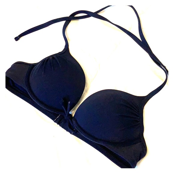 navy blue swimsuit top
